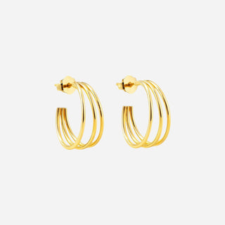 Multilayer Hoops 18K Guldpläterat