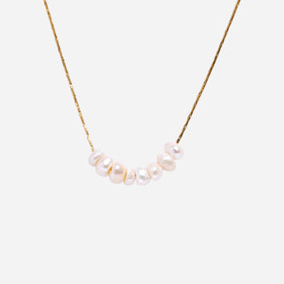 Elegant Sötvattenspärla Halsband 18K Guldpläterat