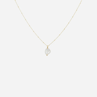 Baroque Freshwater Pearl Halsband 925 Silver 18K Guldpläterat