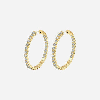 Zirconia Circle Hoops 18K Guldpläterat