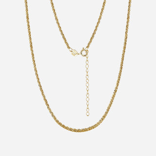 Beach Halsband 925 Silver 18K Guldpläterat 2mm