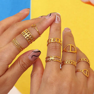 Double Love Ring 18K Guldpläterat