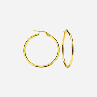 Klassisk Thin Hoops 18K Guldpläterat