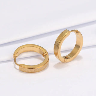 Frosted Hoops 18K Guldpläterat