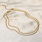 Snake Choker + Rope Smyckesset 18K Guldpläterad 2mm