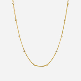 Beaded Halsband 18K Guldpläterat 2mm