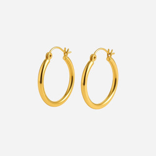 Round Hoops 18K Guldpläterat