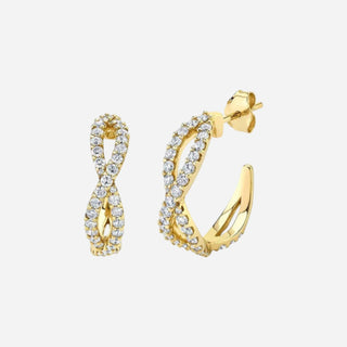 Sparkle Zirconia Hoops 18K Guldpläterat