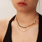 Flat Snake Layer Choker Smyckesset 18K Guldpläterad