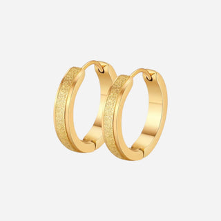 Frosted Hoops 18K Guldpläterat