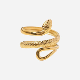 Snake Texture Ring 18K Guldpläterat