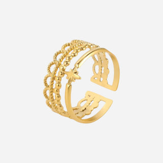 North Star Ring 18K Guldpläterat