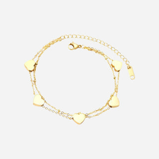 Love Ankelkedja 18K Guldpläterat 7mm