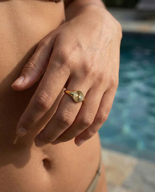 Sunburst Ring 18K Guldpläterat