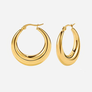 Small Chunky Hoops 18K Guldpläterat