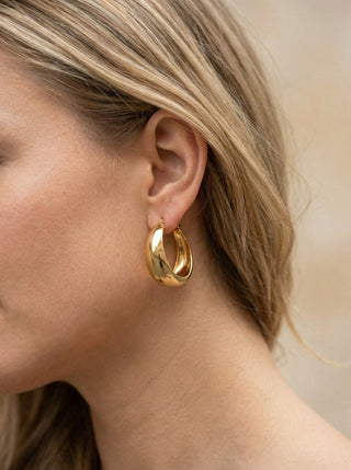 Classic Gold Hoops 18K Guldpläterat