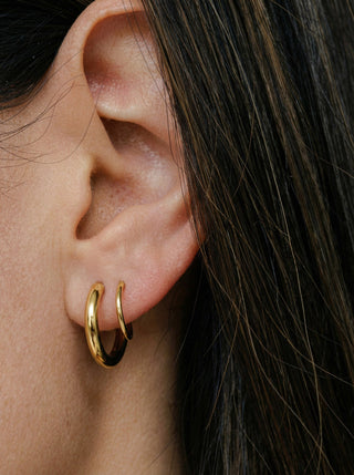 Spiral Piercing Örhängen 18K Guldpläterat