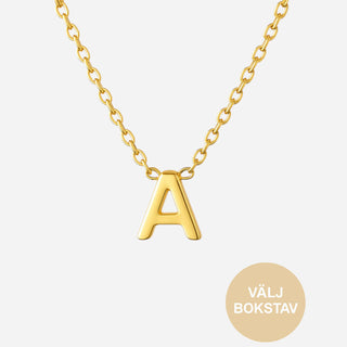 Bokstav Halskedja 18K Guldpläterat