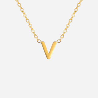 Bokstäv Halsband 18K Guldpläterat
