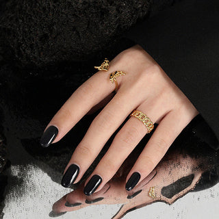 Panzer Facett Ring 18K Guldpläterat