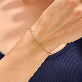 Herringbone Armbånd 18K Guldbelagt 2mm