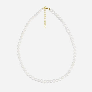 Sötvattenspärla Halsband 925 Silver 18K Guldpläterad
