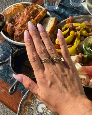 Unika Ring 925 Silver 18K Guldpläterad