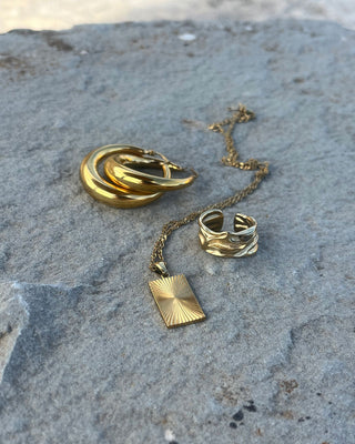 Chunky Hoops 18K Guldpläterad