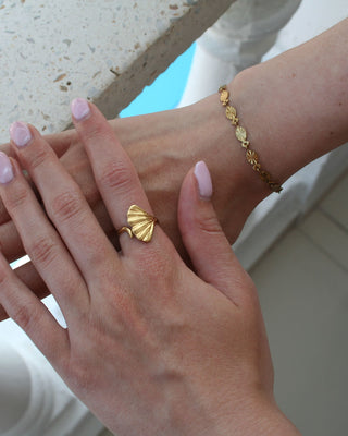 Sunburst Armband 18K Guldpläterad 4mm