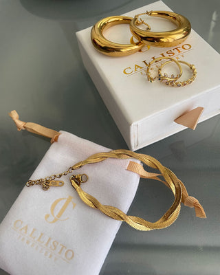 Chunky Hoops 18K Guldpläterad