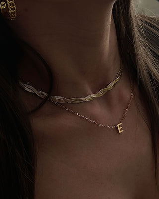 Bokstäv Halsband 18K Guldpläterad