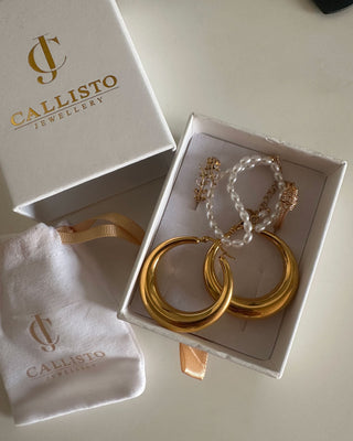 Chunky Hoops 18K Guldpläterad