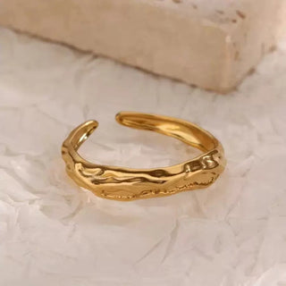Banked Edge Ring 18K Guldbelagt