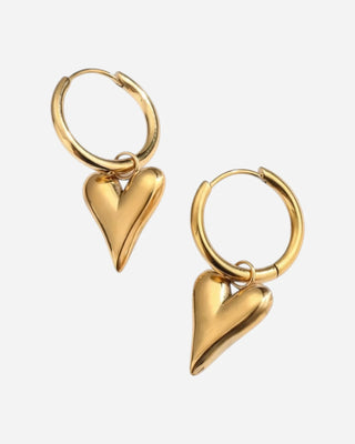 Golden Love Huggies Örhängen 18K Guldpläterat