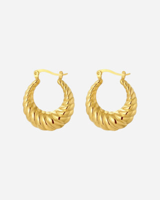 Chunky Twisted Hoops 18K Guldpläterat