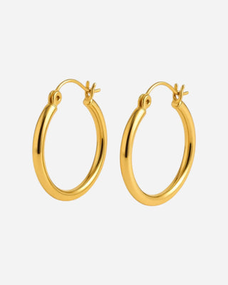 Round Hoops 18K Guldpläterat
