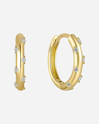 Small Huggie Hoops 925 Silver 18K Guldpläterat