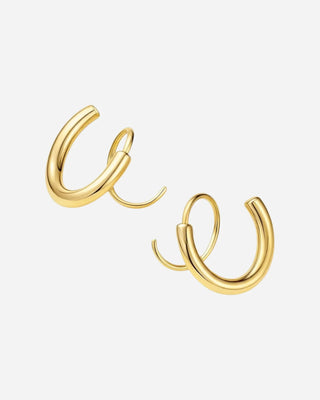 Spiral Piercing Örhängen 18K Guldpläterat