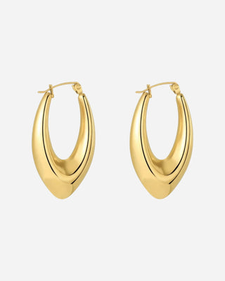 Chunky Teardrop Hoops 18K Guldpläterat