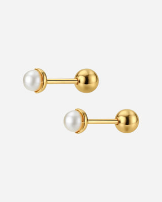 Sötvattenspärla Stiftörhängen 925 Silver 18K Guldpläterat