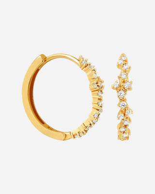 Glittrande Mini Zirconia Hoops 18K Guldpläterat