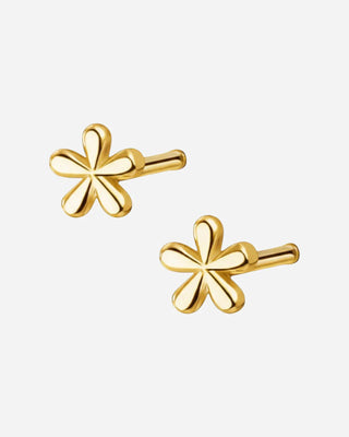 Mini Flower Stiftörhängen 925 Silver 18K Guldpläterat