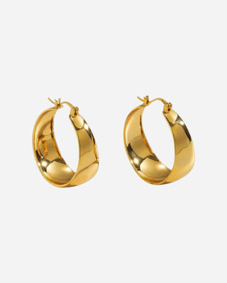 Classic Gold Hoops 18K Guldpläterat