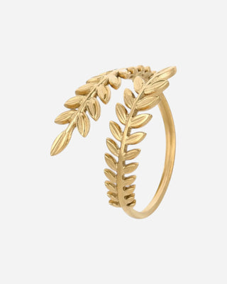 Golden Leaf Ring 18K Guldpläterat