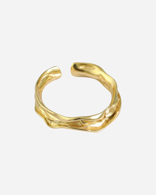 Small Melted Ring 18K Guldpläterat