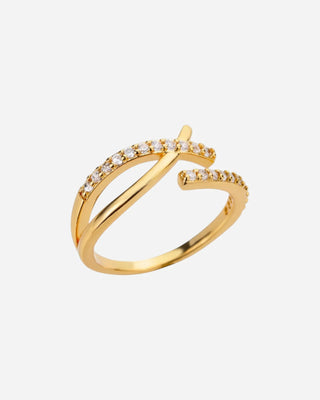 Unique Zirconia Ring 18K Guldpläterat