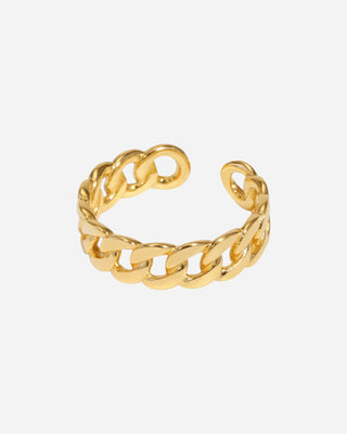 Panzer Facett Ring 18K Guldpläterat