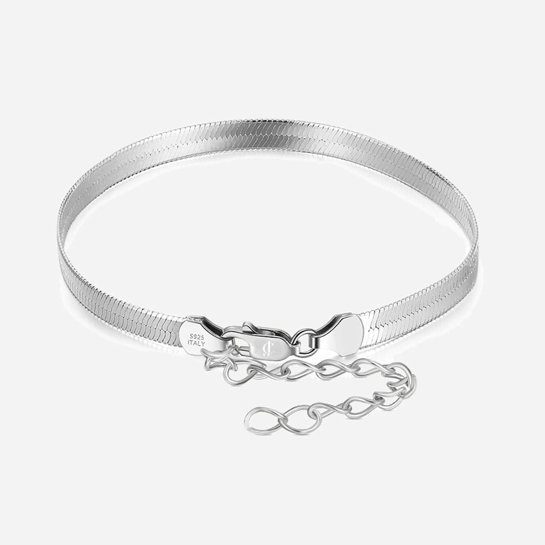 Snake Armband Rhodiumpläterad 925 Silver 5mm