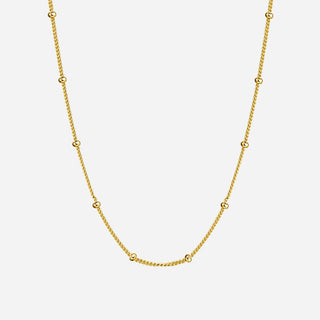 Beaded Halsband 18K Guldpläterad 2mm