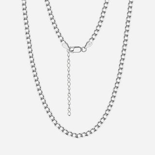 Panzer Flat Halsband 925 Silver 3mm